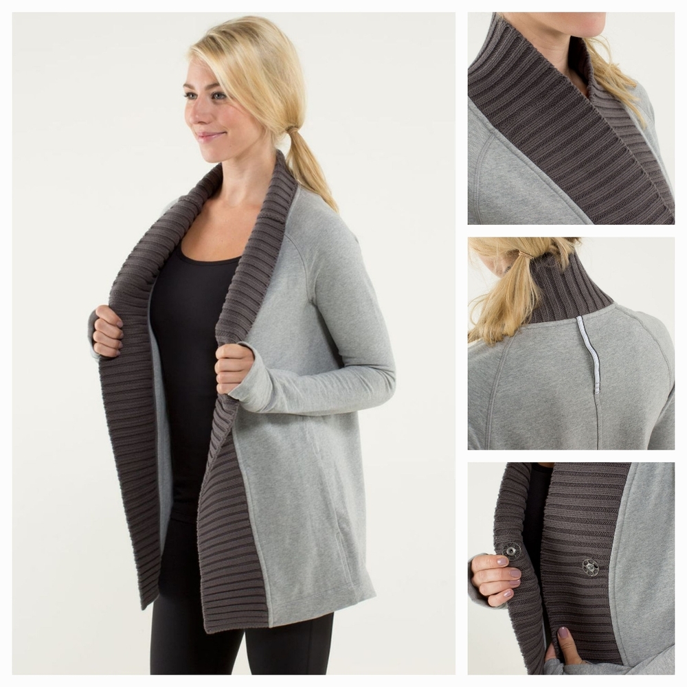 Lululemon Bliss Break Wrap Heathered Grey Silver Spoon Soot Light Size 10